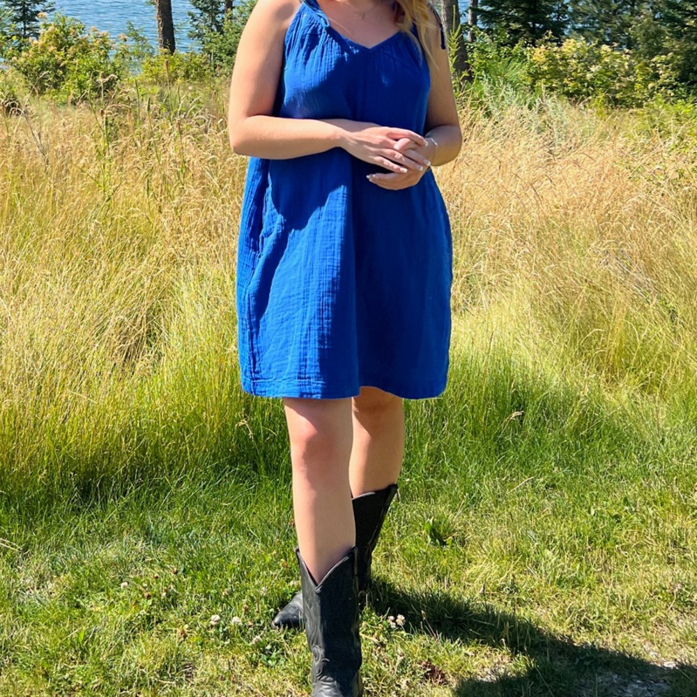 NWT blue flowy dress
